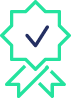 Icône de médaille vert clair
