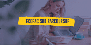 Vignette Ecofac sur ParcourSup pour annoncer qu'Ecofac est maintenant disponible sur ParcourSup