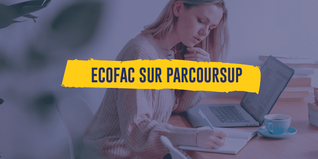 Vignette Ecofac sur ParcourSup pour annoncer qu'Ecofac est maintenant disponible sur ParcourSup