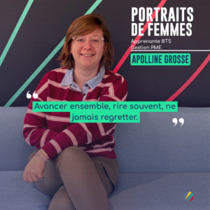Apolline, apprenante en BTS GPME pose pour le portrait de femmes ECOFAC