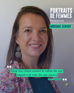 Morgane, formatrice pose pour le portrait de femme Ecofac