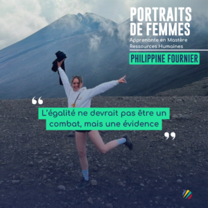 Philippine, apprenante en Mastère RH pose pour le portrait de femmes ECOFAC
