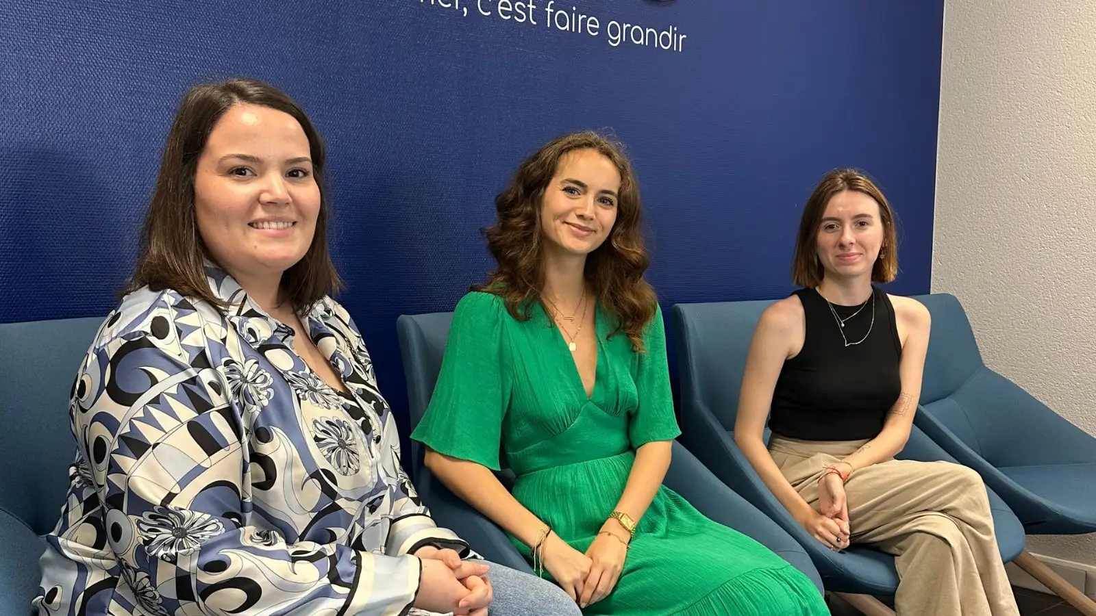 Clara, Flavie et Andréa, collaboratrice du mans